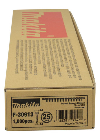 Стрічка з шурупами F30913 (PH2, 3.9x25 мм, 1000 шт) для магазинного шурупокрута (30858) Makita (263434940)