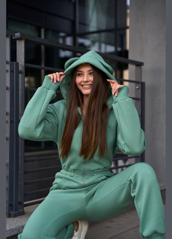 Жіночий комбінезон з вушками No Brand оливковий