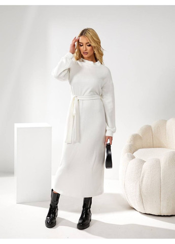 Білий святковий, вечірня, ділова, кежуал жіноча сукня з ангори Style Point однотонна