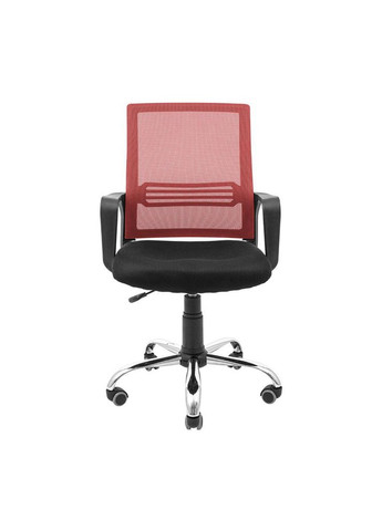 Крісло Джина Хром Піастра Сітка чорна + червона Richman (373315372)