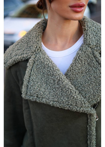 Женская укороченная дубленка из эко-замши. MonCher (362038963)