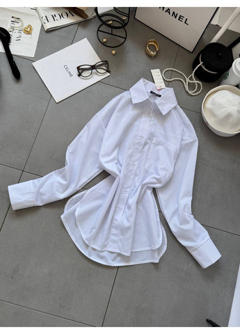 Белая коктейльный, повседневный, вечерний, классическая, кэжуал рубашка Asi.Store.ua с длинным рукавом