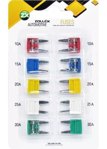 Предохранитель 5А 7.5А 10А 15А 20А 25А 30А Asian 12004 Zollex (352760766)