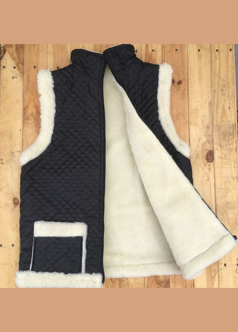 Безрукавка теплая из овчины болоневая с опушкой No Brand (335081479)