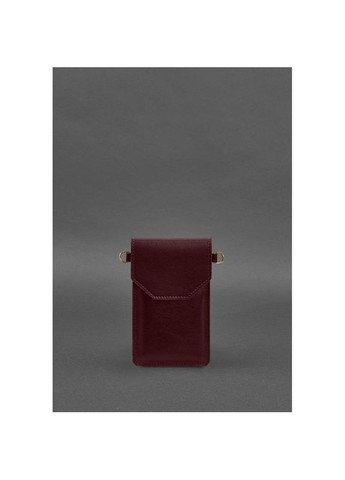 Кожаная сумка через плечо женская чехол для телефона бордовая BlankNote (302008850)