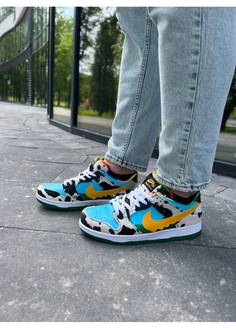 КРОСІВКИ ЖІНОЧІ NIKE SB DUNK BEN & JERRYS НАЙК СБ ДАНК No Brand комбіновані демісезони (367175531)