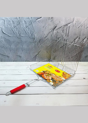 Решетка для гриля прямоугольная высокая XINWAN, рабочая поверхность 43х33х6 см Led (325484027)