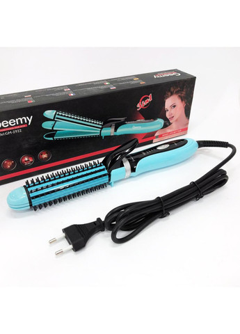 Плойка-праска 3в1 GM-2922 Плойка для створення об'ємних зачісок, Стайлер для завивки. Колір: блакитний Gemei (365812798)