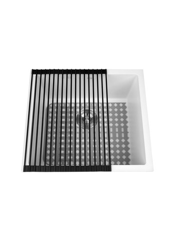 Біла кухонна мийка під стільницю 1.5 мм з нержавіючої сталі NW-5045 Nett (336938115)