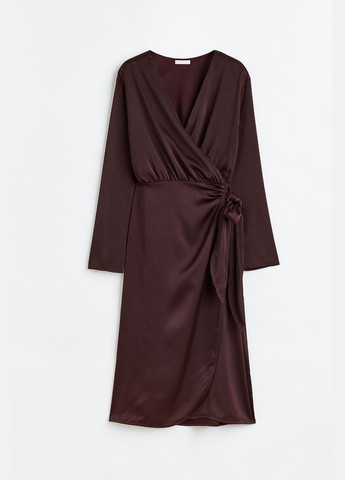 Темно-коричневое повседневный платье H&M однотонное