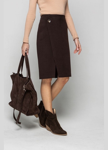 Шоколадна спідниця на підкладці з декоративним запахом O`zona milano (318150028)