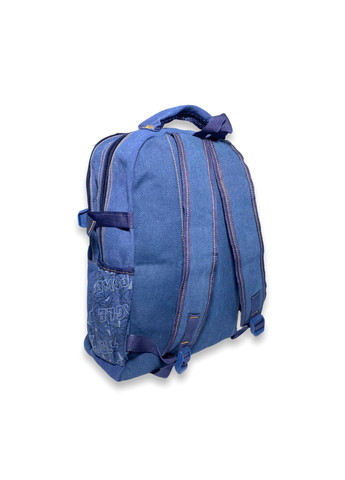 Брезентовий рюкзак,756EP два відділи три фронтальних кишені, бокові кишені розмір 40*30*15см синій Eagle Power (286421754)