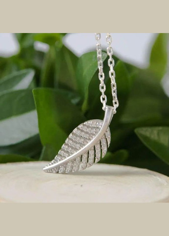 Кулон срібний тематичний Листочок з білими фіанітами No Brand (333705337)