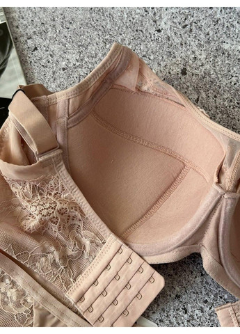 Пудровый комплект женского нижнего белья на чашку d женское нижнее белье пудровый Weiyesi