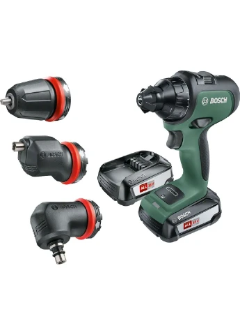 Акумуляторний дриль-шурупокрут AdvancedDrill 18 Set (2x18В, 10 мм, 32 Нм, 2.5 Агод) + 2АКБ насадка(3 шт) зарядни (25644) Bosch (329742754)