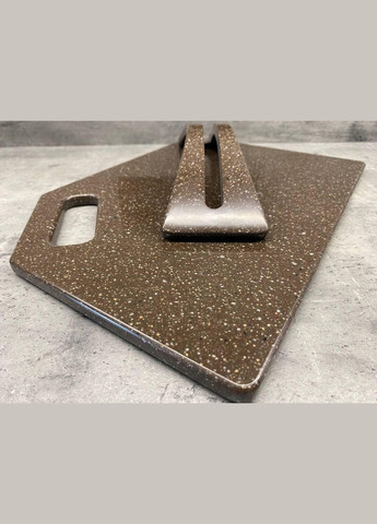 Кухонна дошка на підставці зі штучного каменю Brown Eyes 350*250 мм No Brand (341316391)