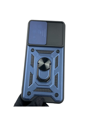 Чохол для Galaxy M12 (SM-M127) броньований з кільцем-тримачем підставкою зі шторкою на самсунг м12 темно-синій rg1 Samsung (366229941)