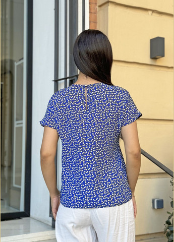 Синяя стильная повседневная женская блуза из шифона INNOE Блуза