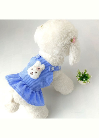 Сарафан для собак вельветовый с брошкой в виде кролика L No Brand (299840451)