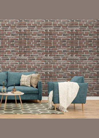 Самоклеюча 3D панель 3080x700x3мм Червона Катеринославська Цегла SW-00001761 Sticker Wall (327429409)