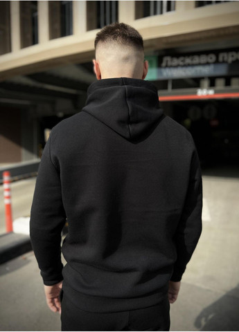 Чоловічий зимовий худі з начосом Герб чорний No Brand (368765568)