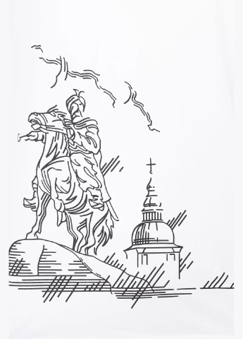 Белая футболка Demos