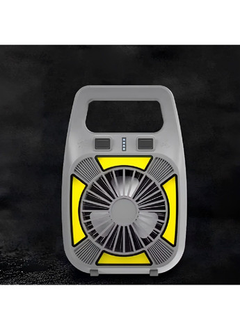 Аккумуляторный вентилятор с фонариком регулировкой скорости индикатором заряда 1800мАч 12х4х18 см (480556-Prob) Серый Unbranded (337415491)