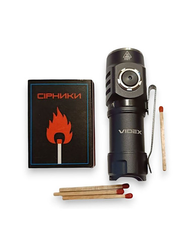 Фонарь 600Lm 5700K, дальность 115 м, алюминиевый корпус, IP68 (VLF-A055) Videx (282312717)