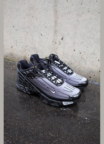 Чорні Осінні чоловічі кросівки nike black/white No Brand AIR MAX PLUS 3