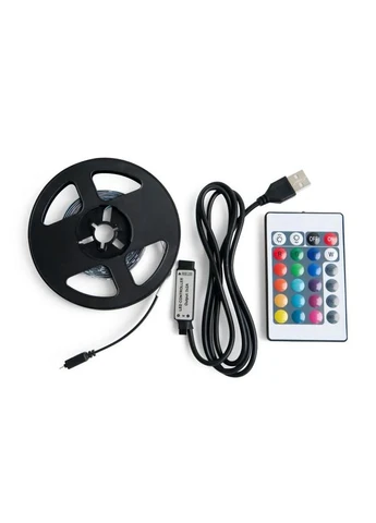 LED стрічка RGB 5V 2м 2835 з пультом управління No Brand (393451333)