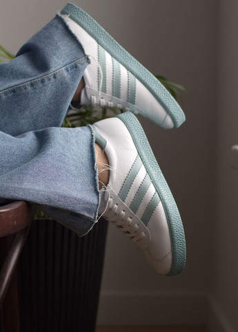 Кроссовки женские из натуральной кожи Газель Zlett 1212 белые демисезоны (317234925)