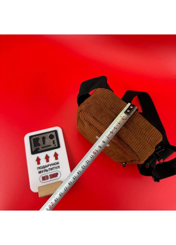 Сумка через плече барсетка Вельветова Кархарт месенджер колір Коричневий No Brand (361668701)