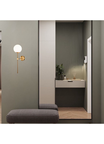 Бронзовое современное бра на 1 лампу "Bulb" (99-W2501F-1 BRZ+WH) No Brand (370071120)