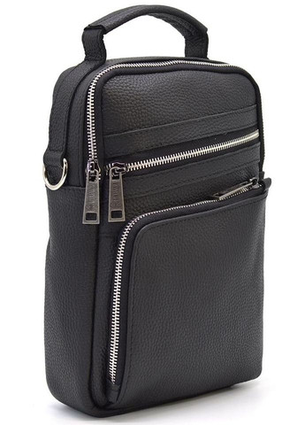 Сумка планшет через плечо для документов и для телефона мужская из натуральной кожи средняя Черный 37383 TARWA (352527496)