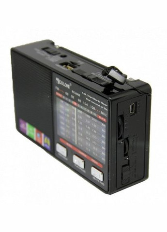 Портативний радіоприймач із ліхтариком ФМ приймач на батарейках АА або батарея BL-5C USB MP3 RX-8866 Чорний Golon (313109966)