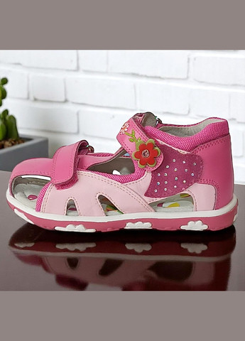 Закриті шкіряні босоніжки ортопедичні сандалії для дівчинки B&G BG (274380570)