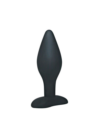 Анальна пробка силіконова чорна велика Black Velvets Large стимулятор для чоловіків та жінок Orion (356509016)