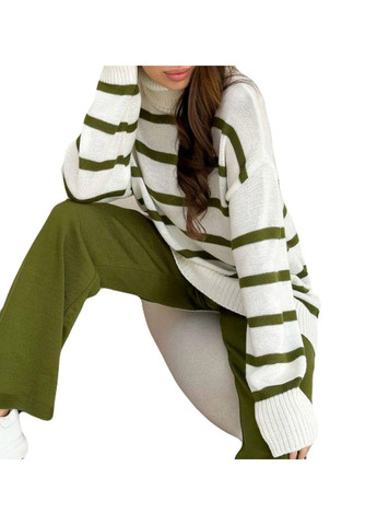 Зеленый демисезонный удлиненный свитер Berta Lucci