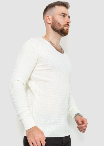 Молочный демисезонный свитер мужской однотонный, цвет коралловый, Ager