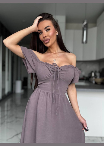 Коричнева ділова, повсякденний, кежуал, вечірня жіноча сукня FINO Mode