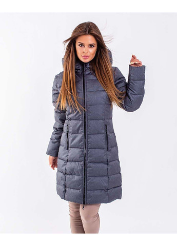 Серый зимний Пуховик indigo.limited