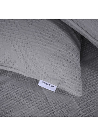 Постільна білизна №20-02 Waffle Gray 143х210 (m503042) Mirson 20-02 Waffle Gray 143х210 полуторний (369016431)