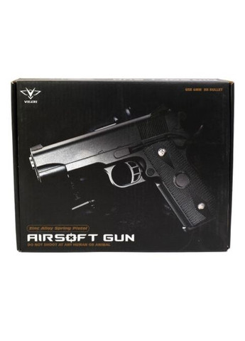 Страйкбольный Пистолет Smith & Wesson SW1911 V9 металл, стреляет пульками 6 мм Черный Vigor (370776285)