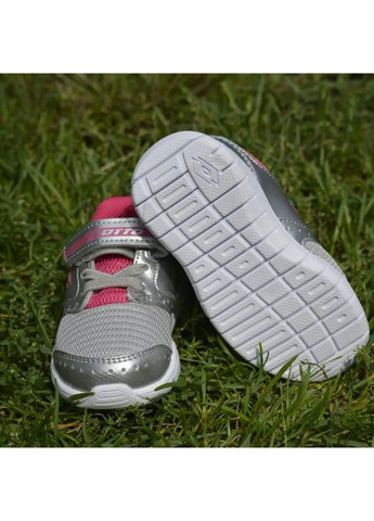 Сріблясті осінні дитячі стильні кросівки для дівчинки на липучці, сріблясто-рожеві No Brand SPEEDRIDE 600 V INF SL