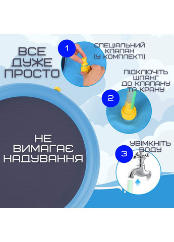 Вуличний басейн душ для собак 150 см складаний спринклерний фонтан для домашніх тварин жабник Zmaker (370602639)