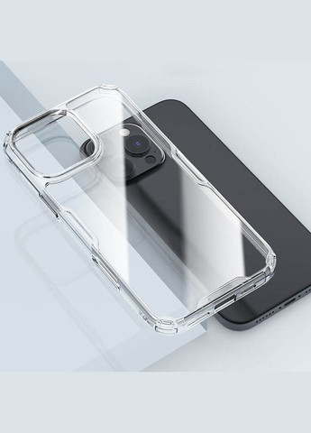 Чохол на Apple iPhone 16 Pro / для айфон 16 про з кольоровими бортами Безбарвний ( ) Nillkin (360636942)