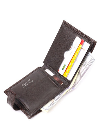 Практичний чоловічий гаманець із фактурної шкіри 21036 Karya (331907936)