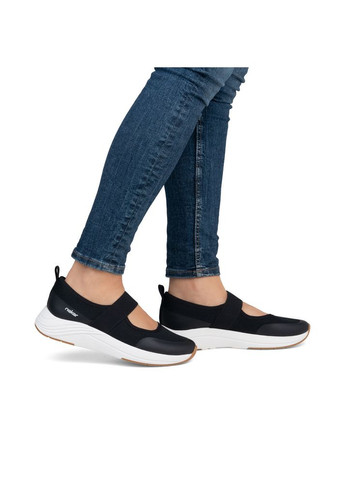 Черные мокасины (р) текстиль/экокожа 0-1-1-n-8551-00 Rieker