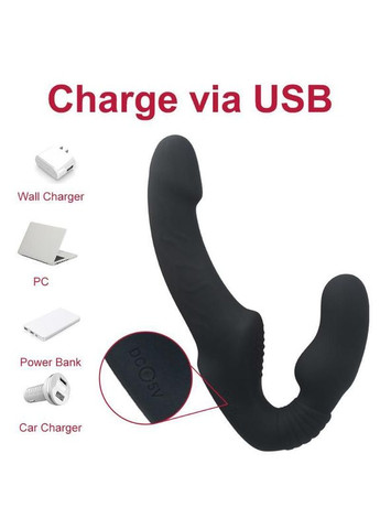 Страпон без ремней LoveRider Gold с вибрацией анатомический на пульте управления безременной Roger (303878461)