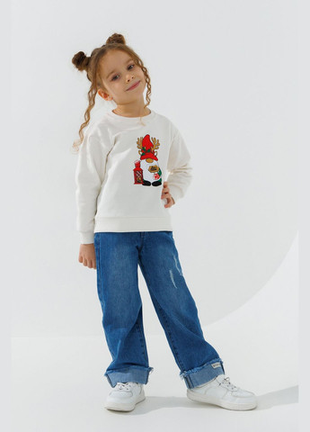 Atabey світшот з принтом для дівчинки 10704 92 см (ny) shop (2000990780263) молочний